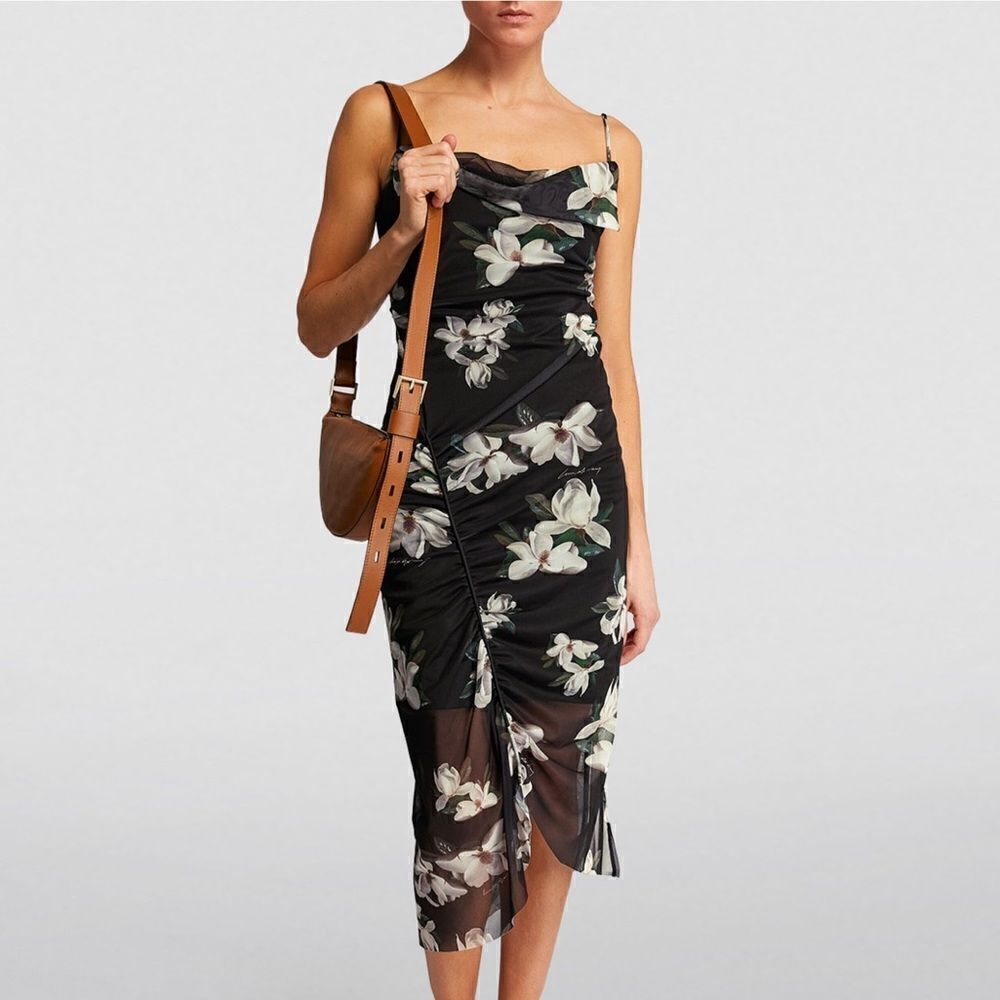All Saints Ulla Alessa Ruched Floral Dress-M7
